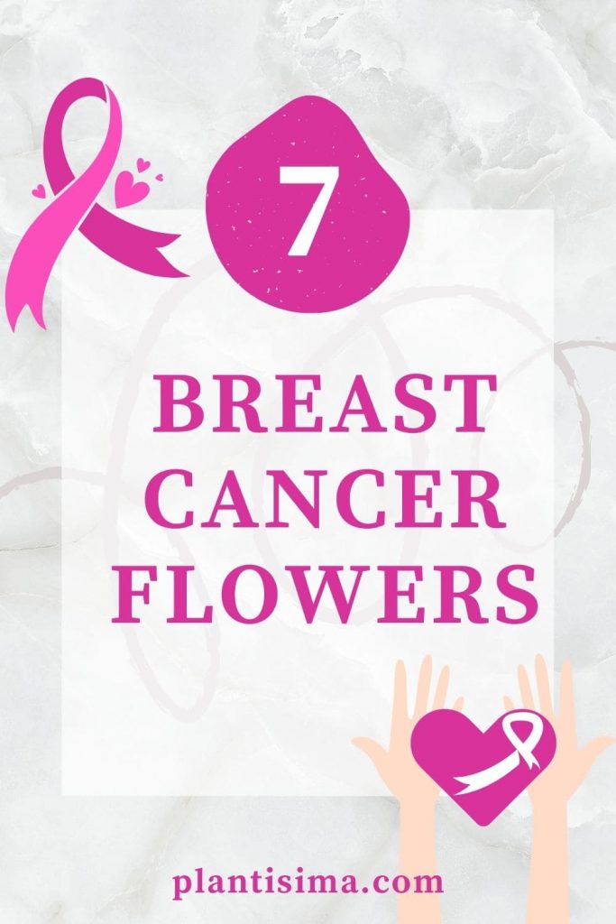 Breast Cancer Flowers pin