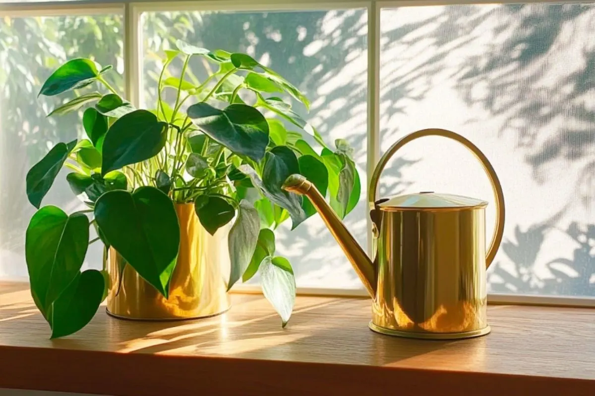 Pothos plant on a windowsill