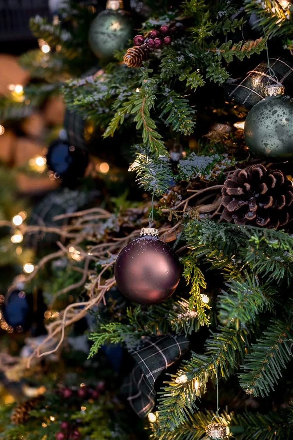 Green and Blue Plaid Christmas Trees