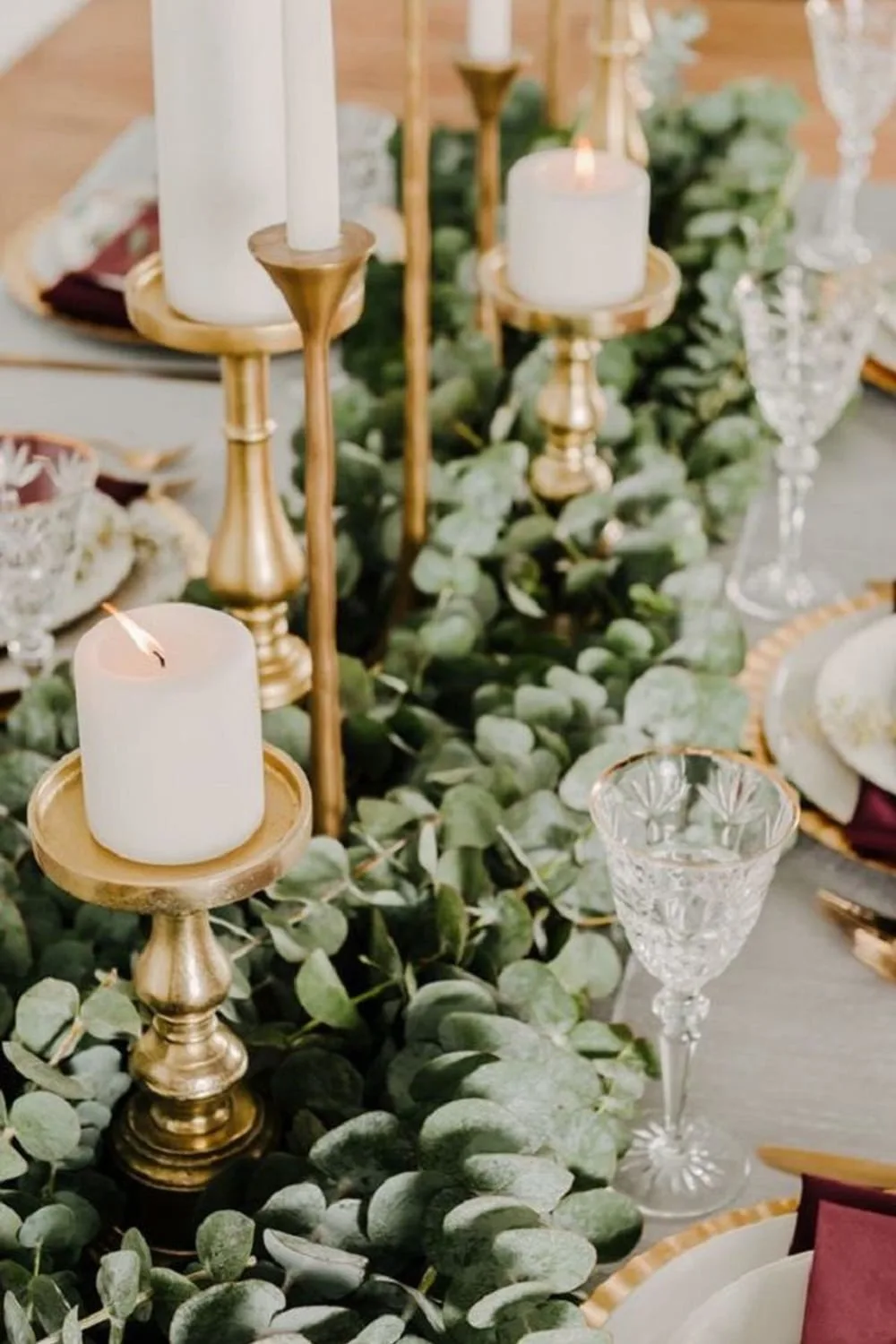 Taper candle and pillar candle Affordable Wedding Centerpiece That Don't  Look Cheap