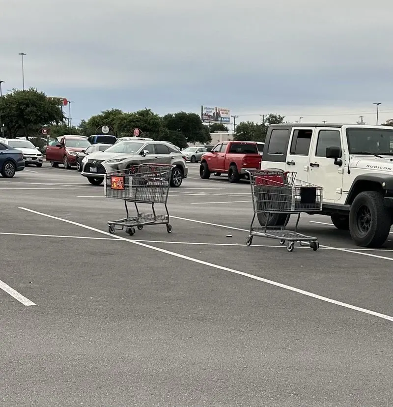 Abandoning Carts in Parking Lot