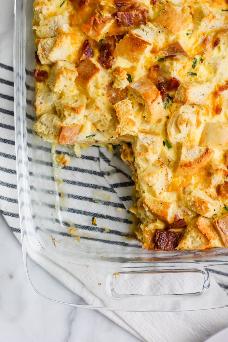 Bacon, Egg, and Cheese Strata