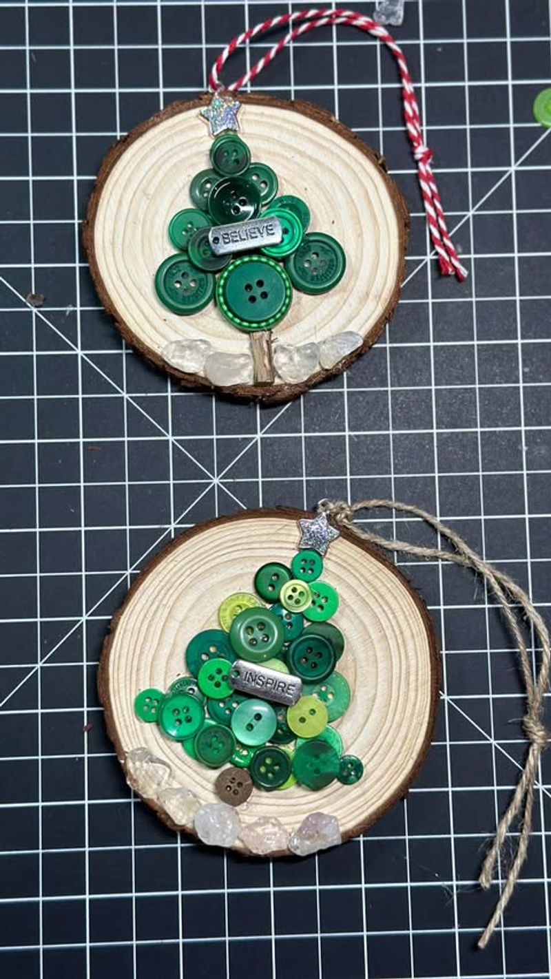 Button Wreath Ornaments