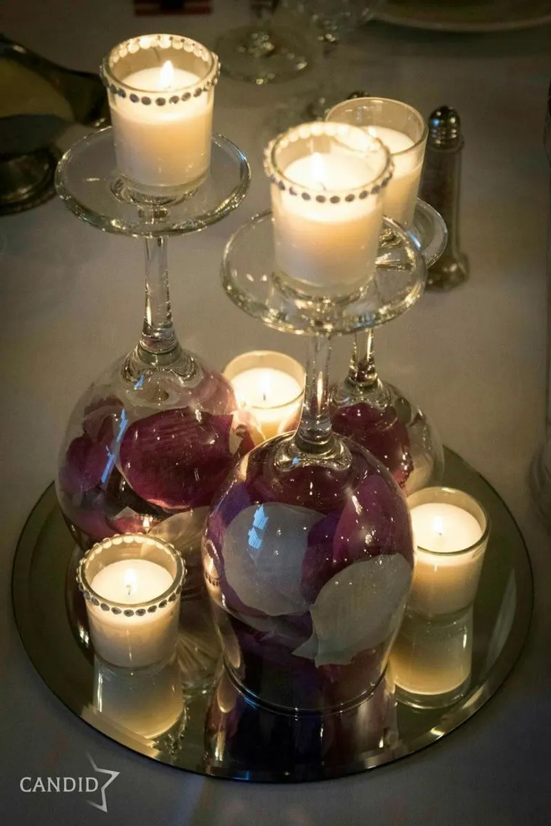 Candlelit Wine Glasses