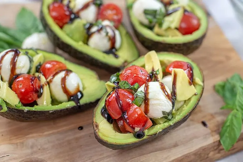 Caprese Stuffed Avocados