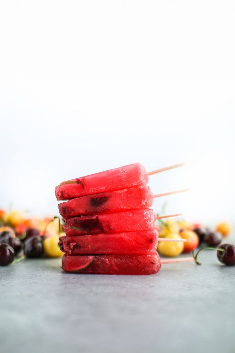 Cherry Margarita Popsicles