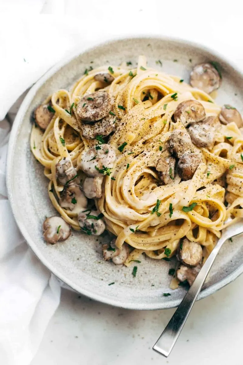 Creamy Mushroom Fettuccine