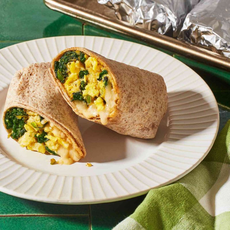 Egg and Spinach Breakfast Wrap