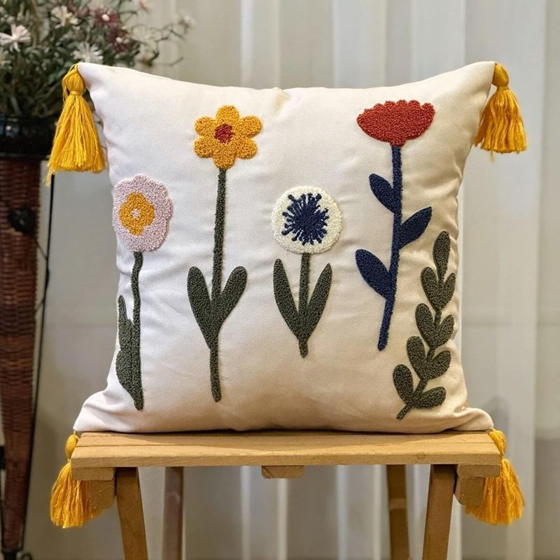 Embroidered Throw Pillows