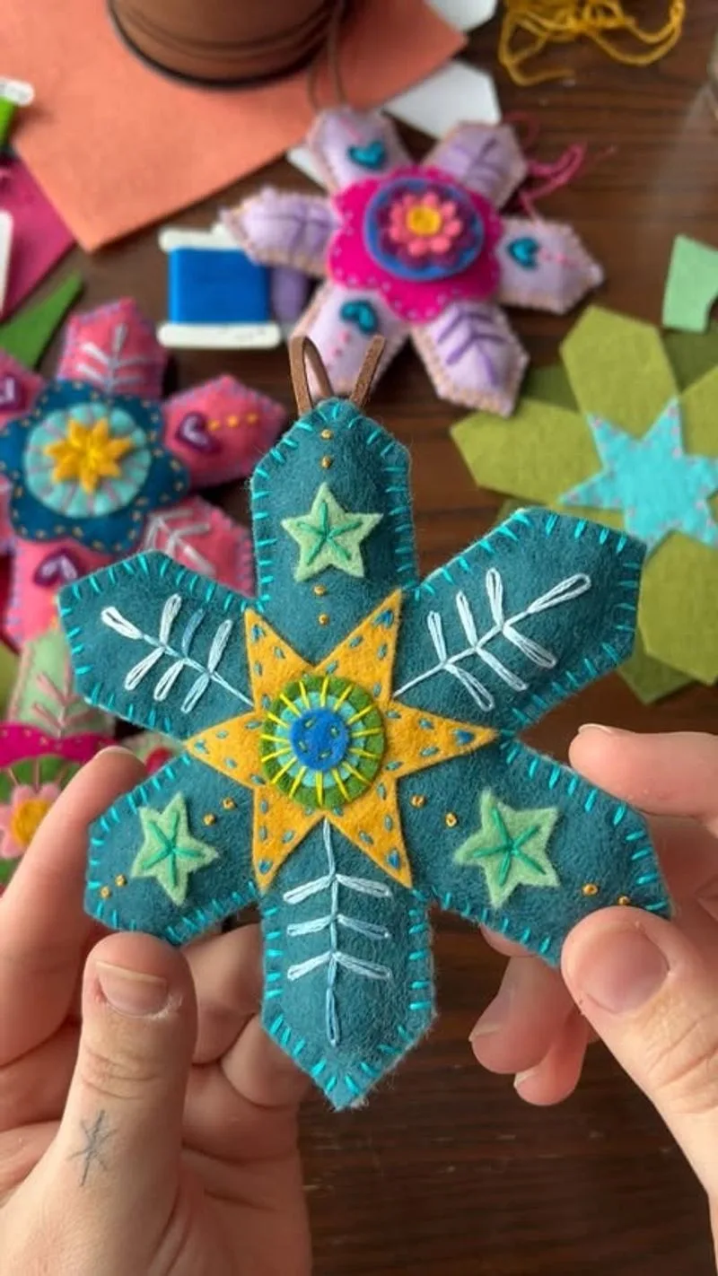 Felt Snowflake Ornaments