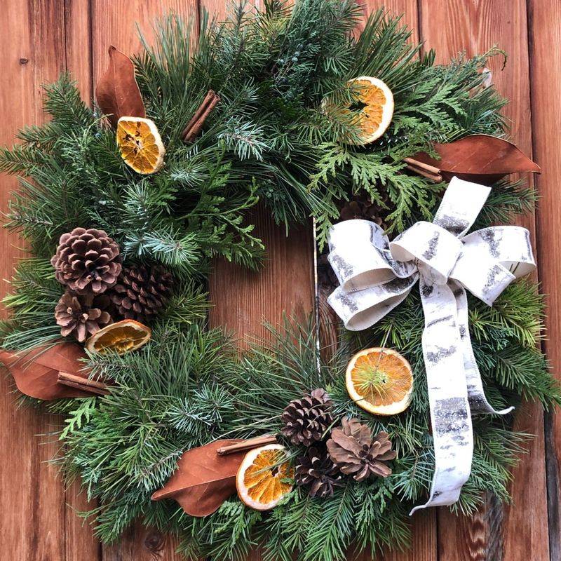 Festive Wreath with Natural Elements