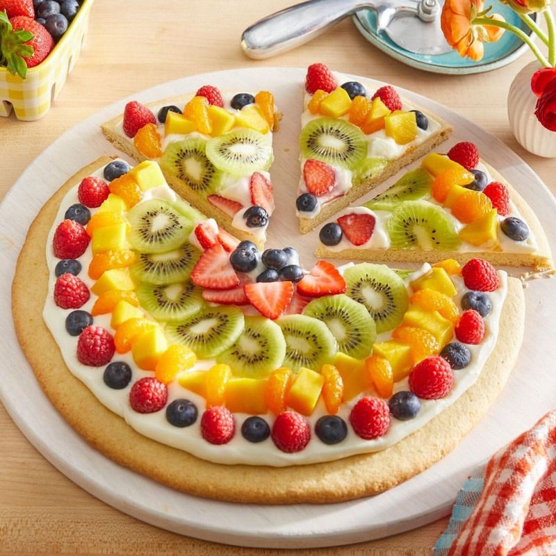 Fruity Rainbow Cookie Pizza