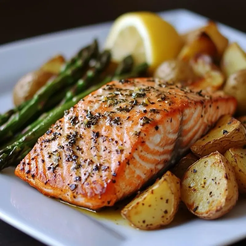 Grilled Salmon with Asparagus