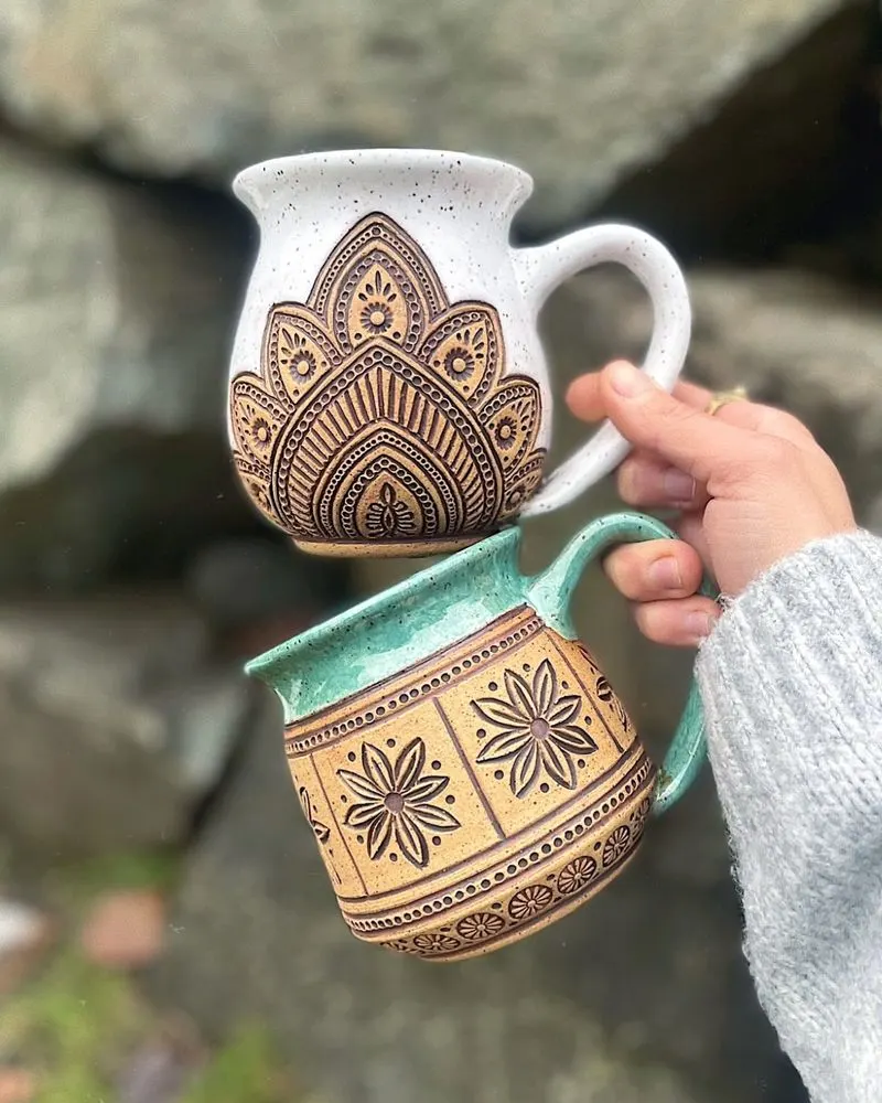 Hand-Painted Ceramic Mugs