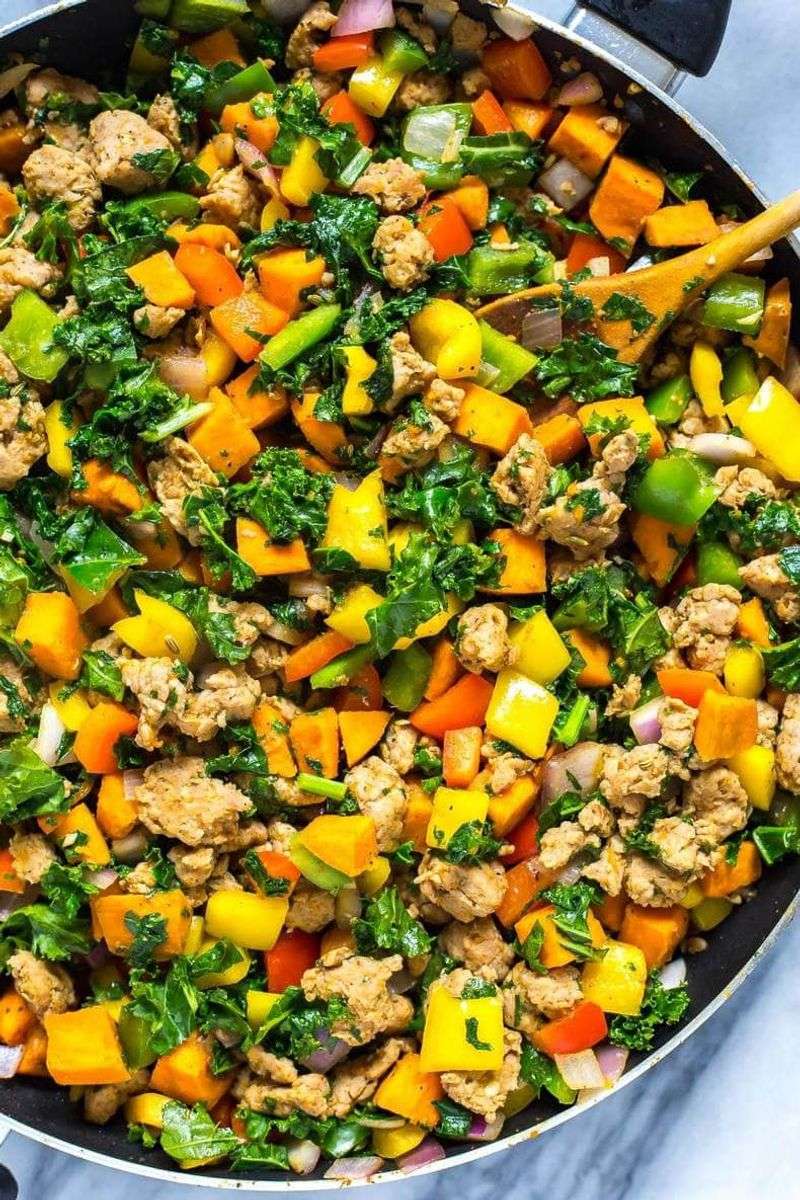 Holiday Hash with Sweet Potatoes and Kale