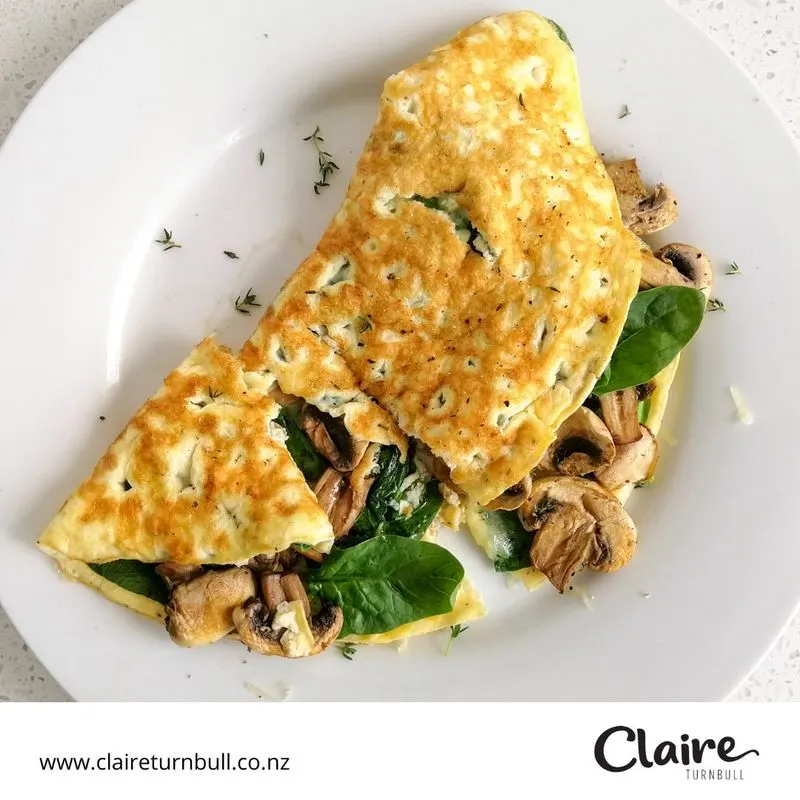 Mushroom and Spinach Omelette