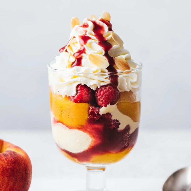 Peach Melba Cups