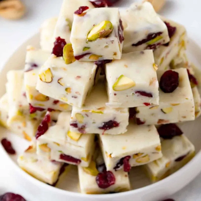 Pistachio Cranberry Fudge