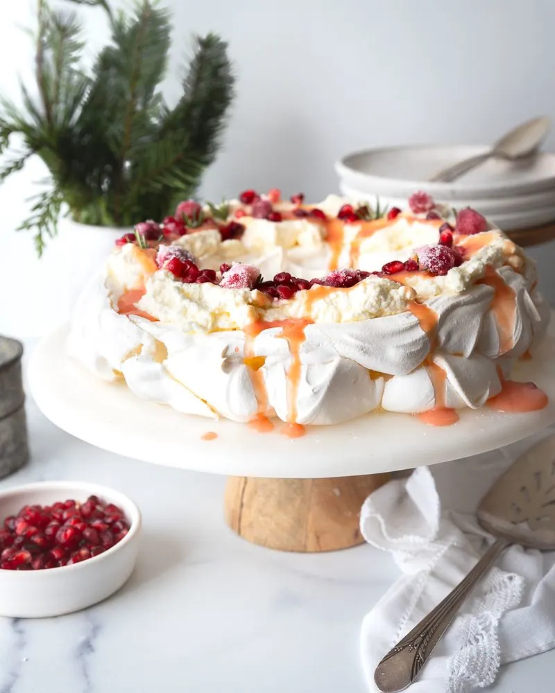 Pomegranate Pavlova Wreath