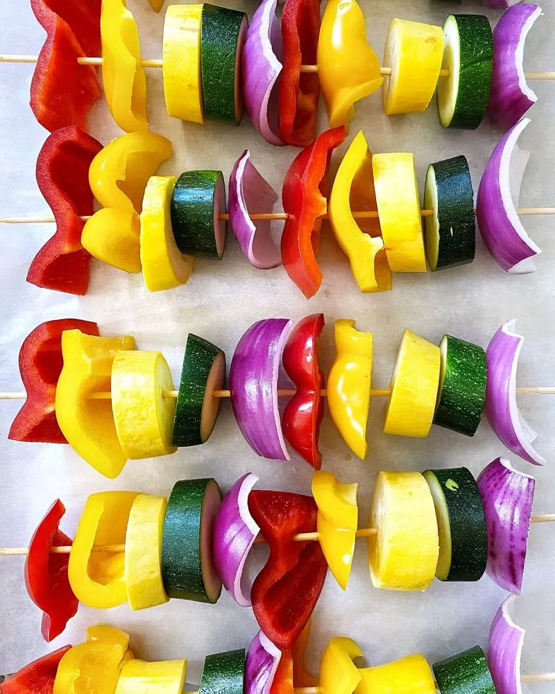 Rainbow Veggie Skewers