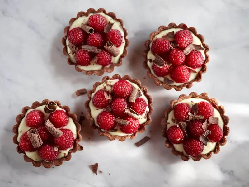 Raspberry Chocolate Tarts