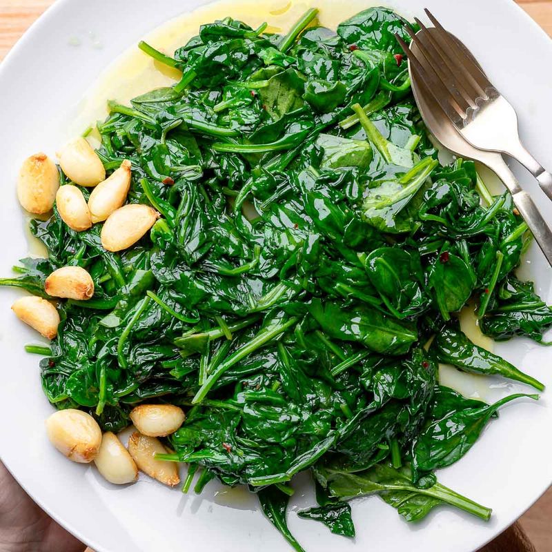 Sautéed Garlic Spinach