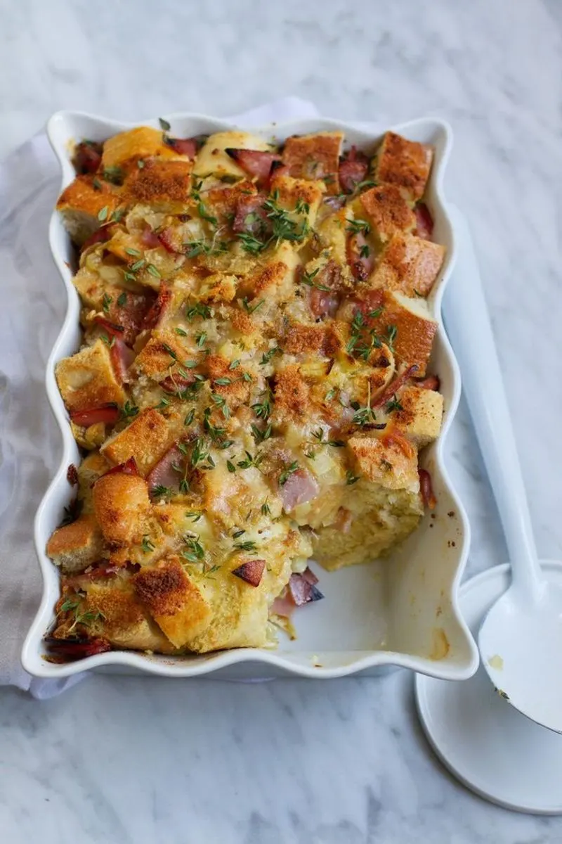 Savory Breakfast Bread Pudding