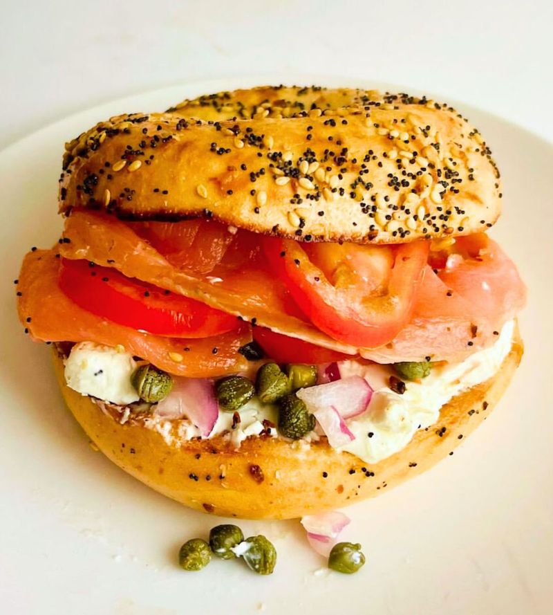 Smoked Salmon and Cream Cheese Bagel