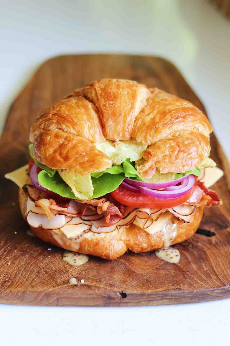 Smoked Turkey and Avocado Croissants