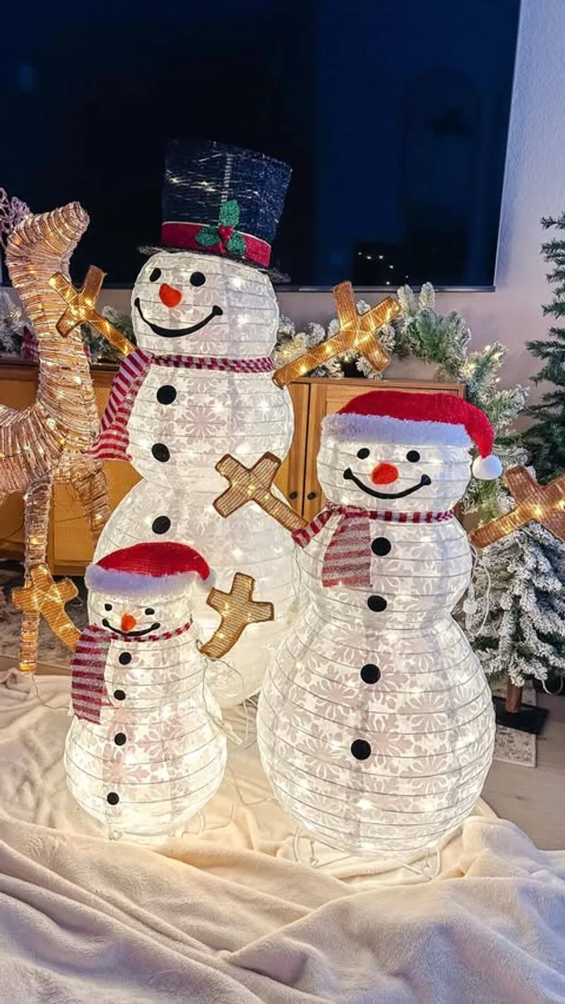 Snowman Family Scene