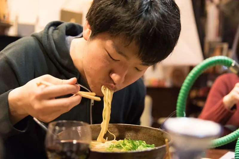 Soba Noodle Slurping in Japan