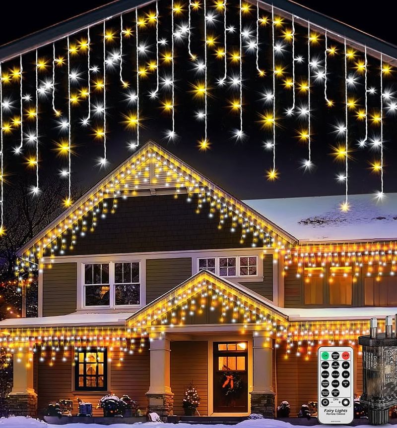 Solar-Powered Icicle Lights