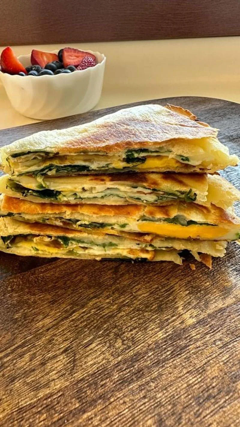 Spinach and Cheese Quesadillas