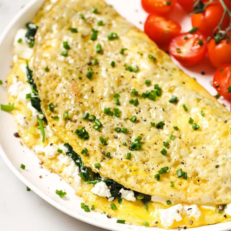 Spinach and Feta Omelette