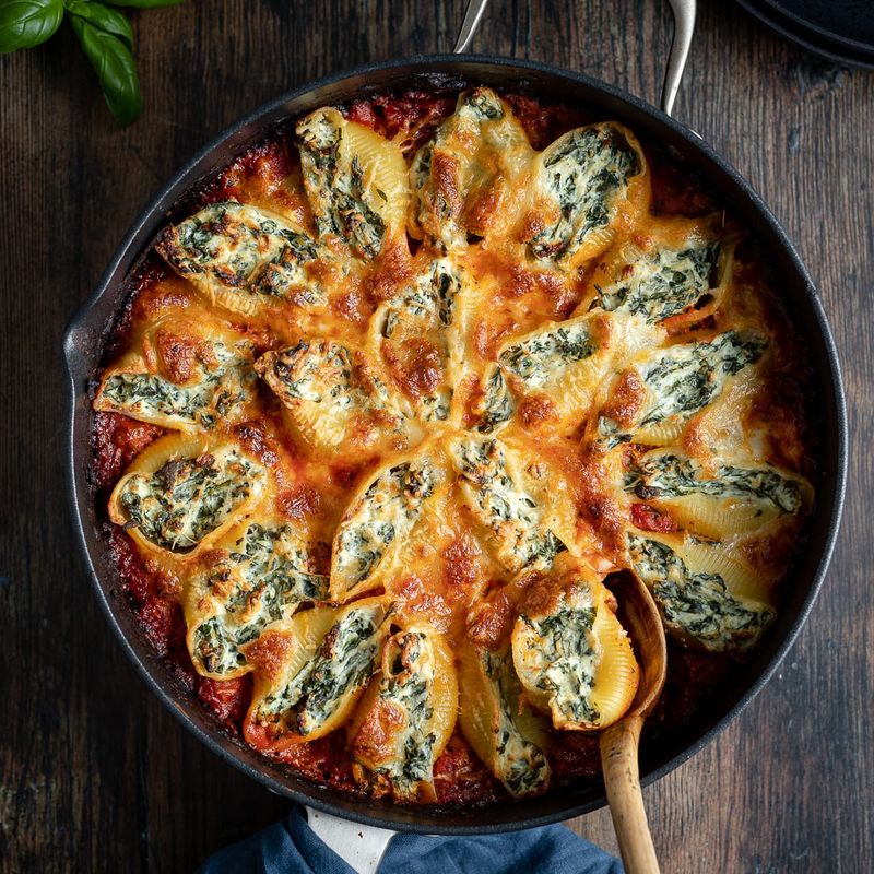 Spinach and Ricotta Stuffed Shells