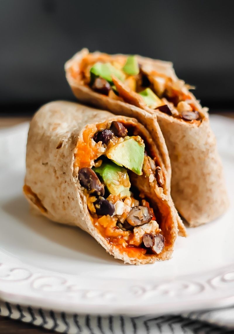 Sweet Potato and Black Bean Breakfast Burrito