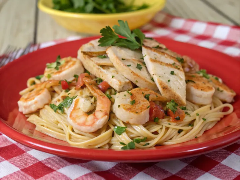 TGI Friday's Cajun Shrimp and Chicken Pasta