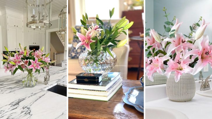 6 Creative Ways to Decorate Your Home With Fresh Pink Lilies