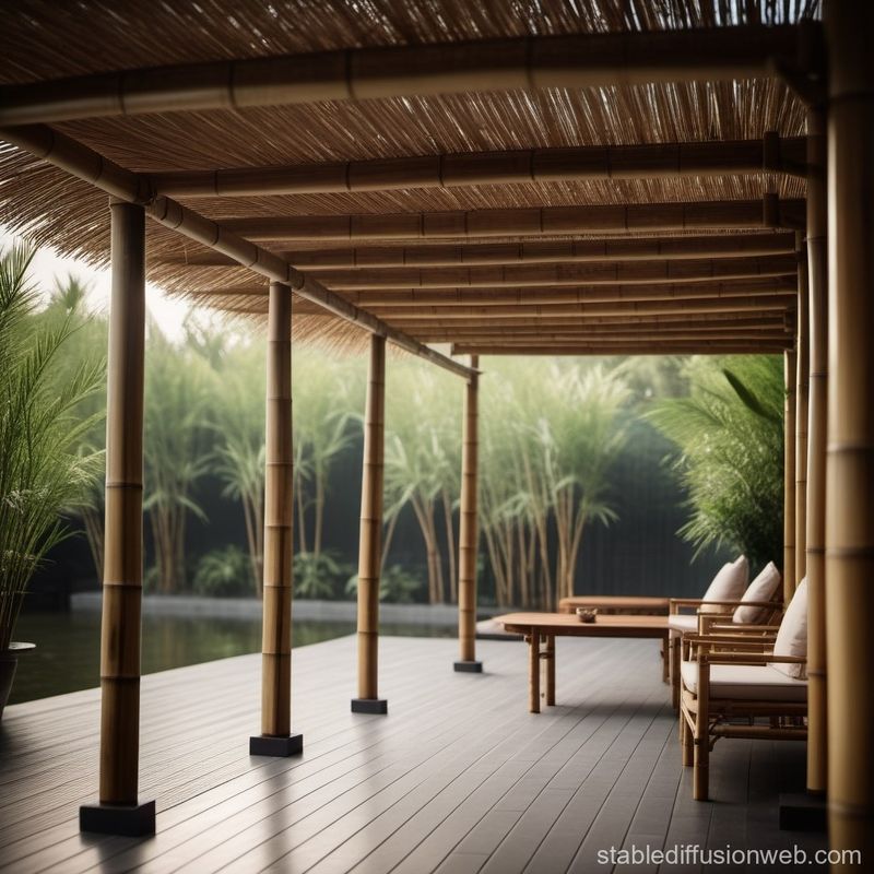 Asian-Inspired Bamboo Pergola