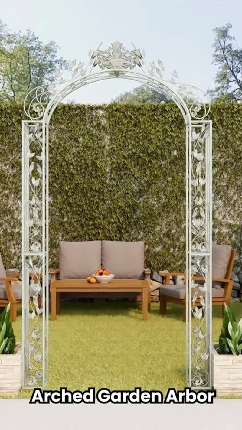 Chic White Trellis Arch