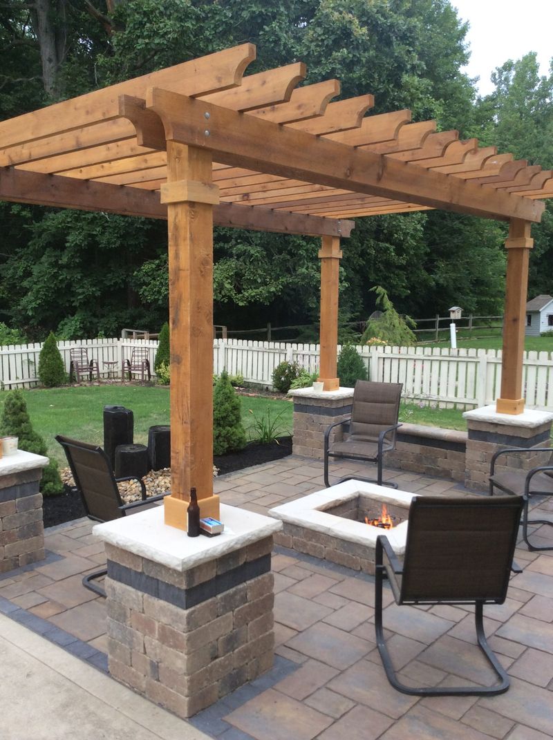 Fire Pit with Pergola