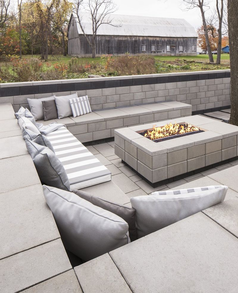 Modern Concrete Fire Pit