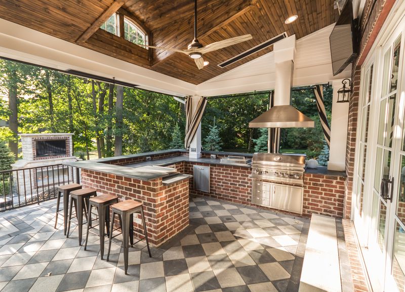 Open-Air Kitchen with Island