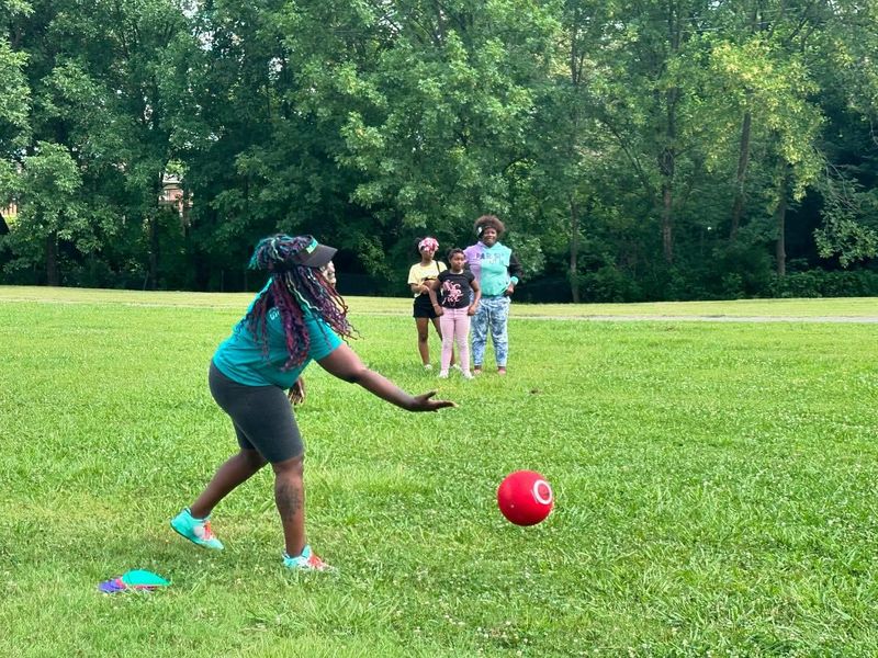 Playing Kickball