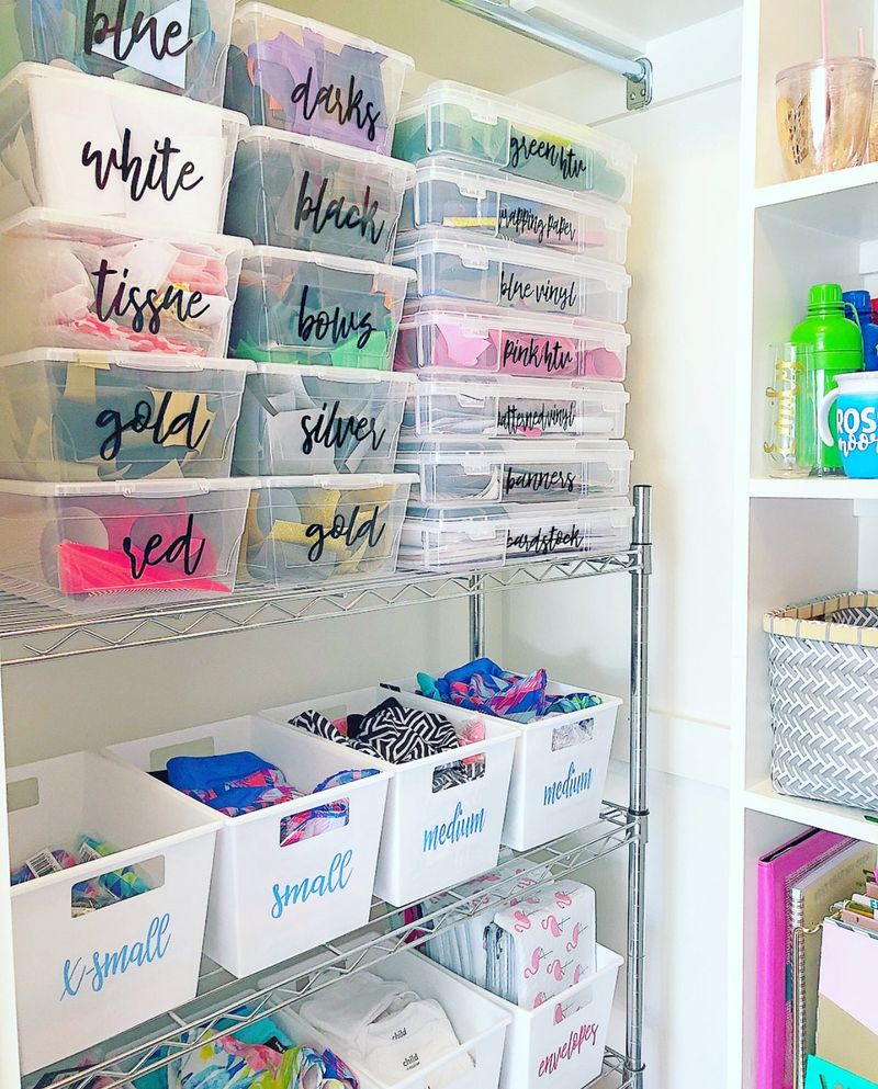 Storage Bins and Labels