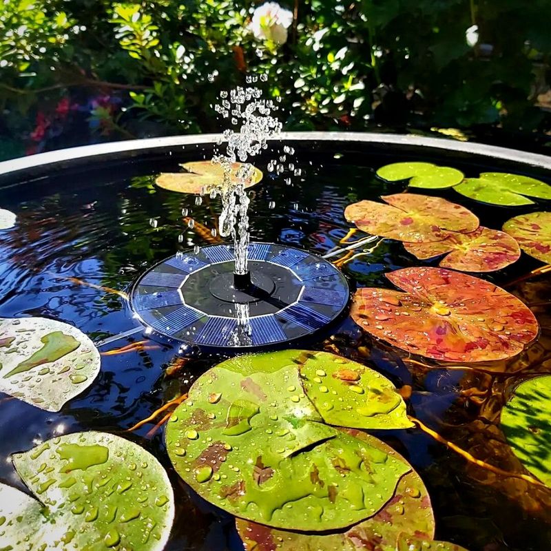 Water Features with Colored Lights