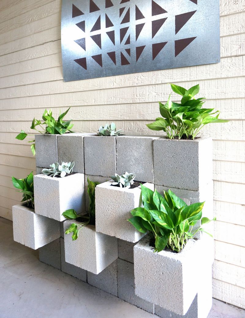 Cinder Block Wall Planter