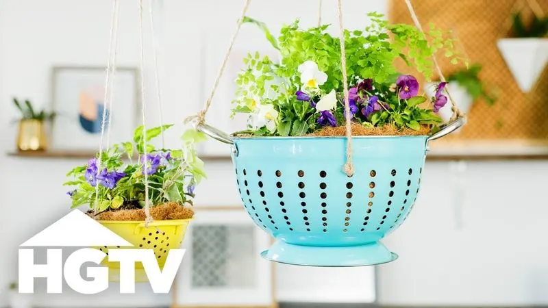 Colander Hanging Planter