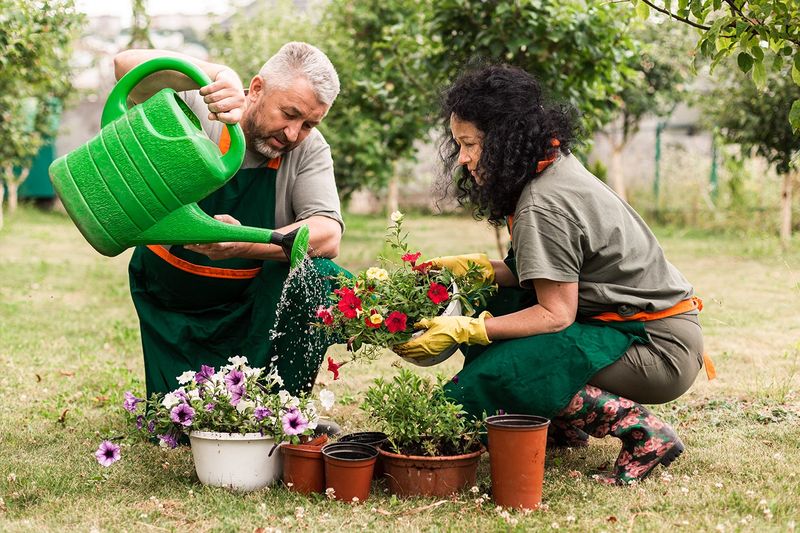 Engaging in Garden Yoga