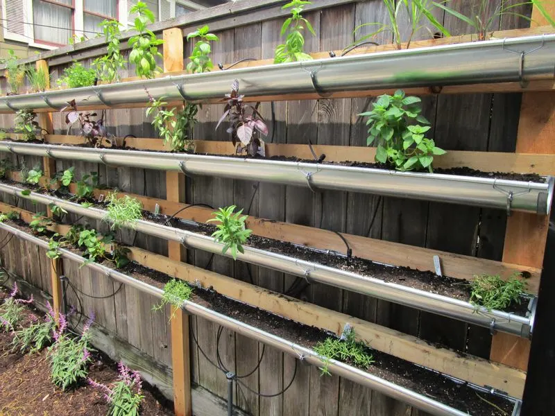 Gutter Vertical Garden